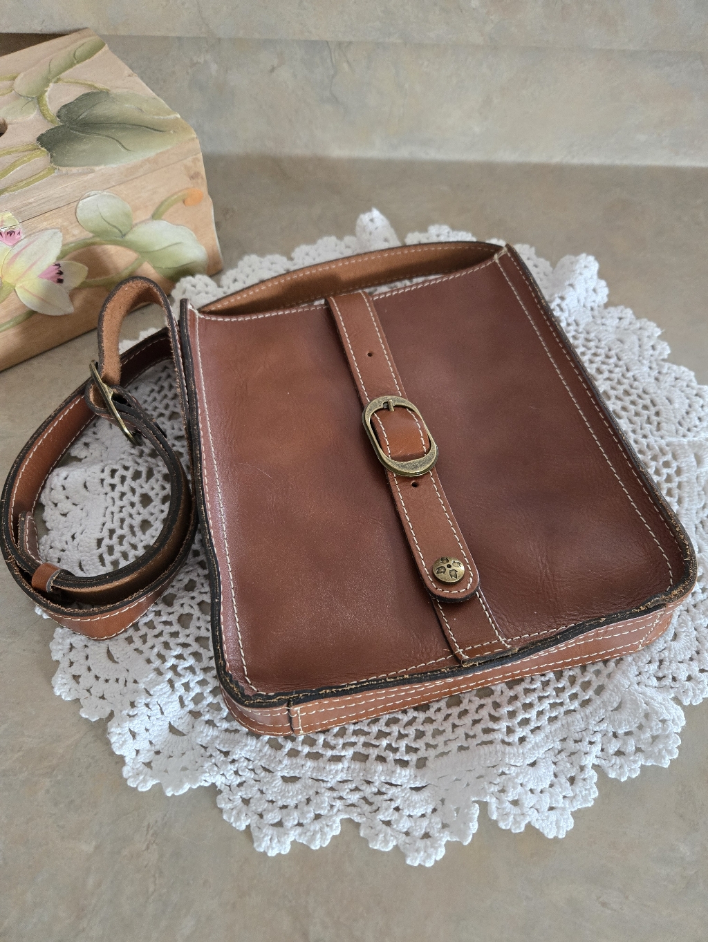 Patricia Nash Heritage Collection Venezia Leather Crossbody Purse Bag